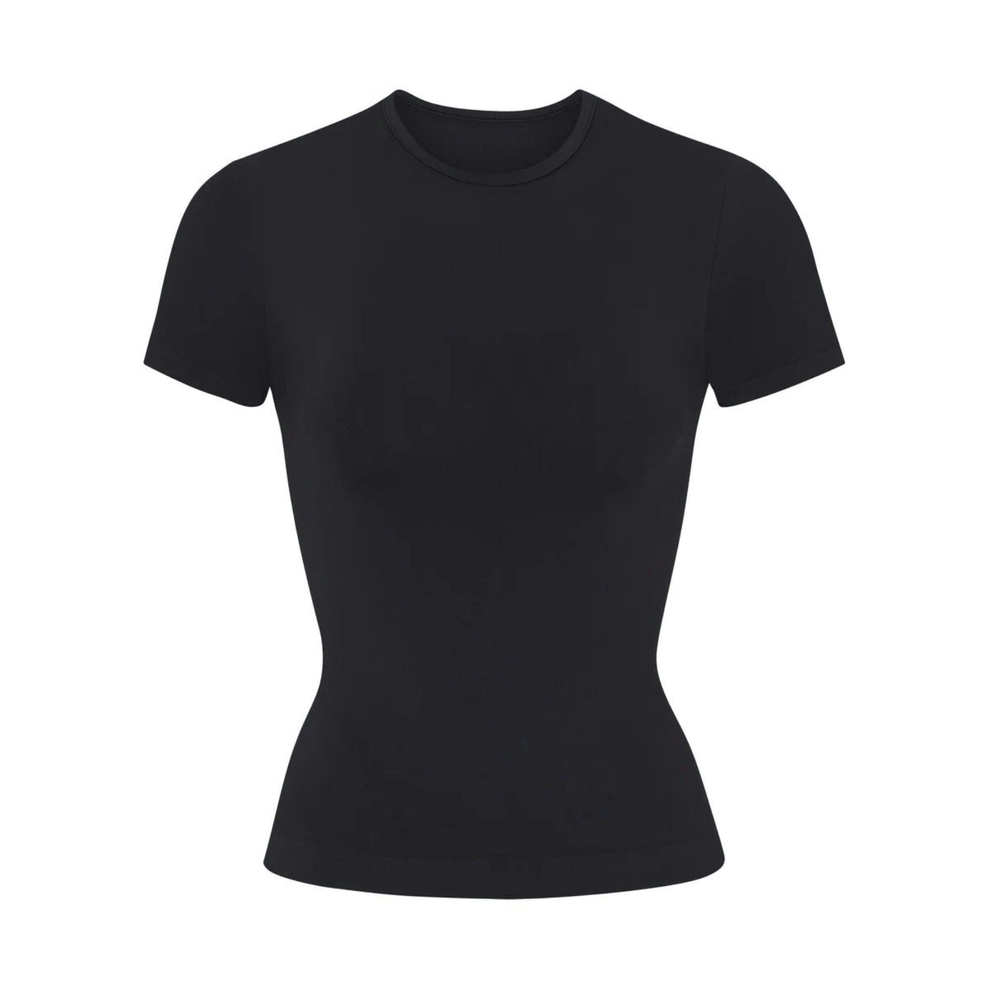Skims Soft Smoothing Seamless T - Shirt Onyx