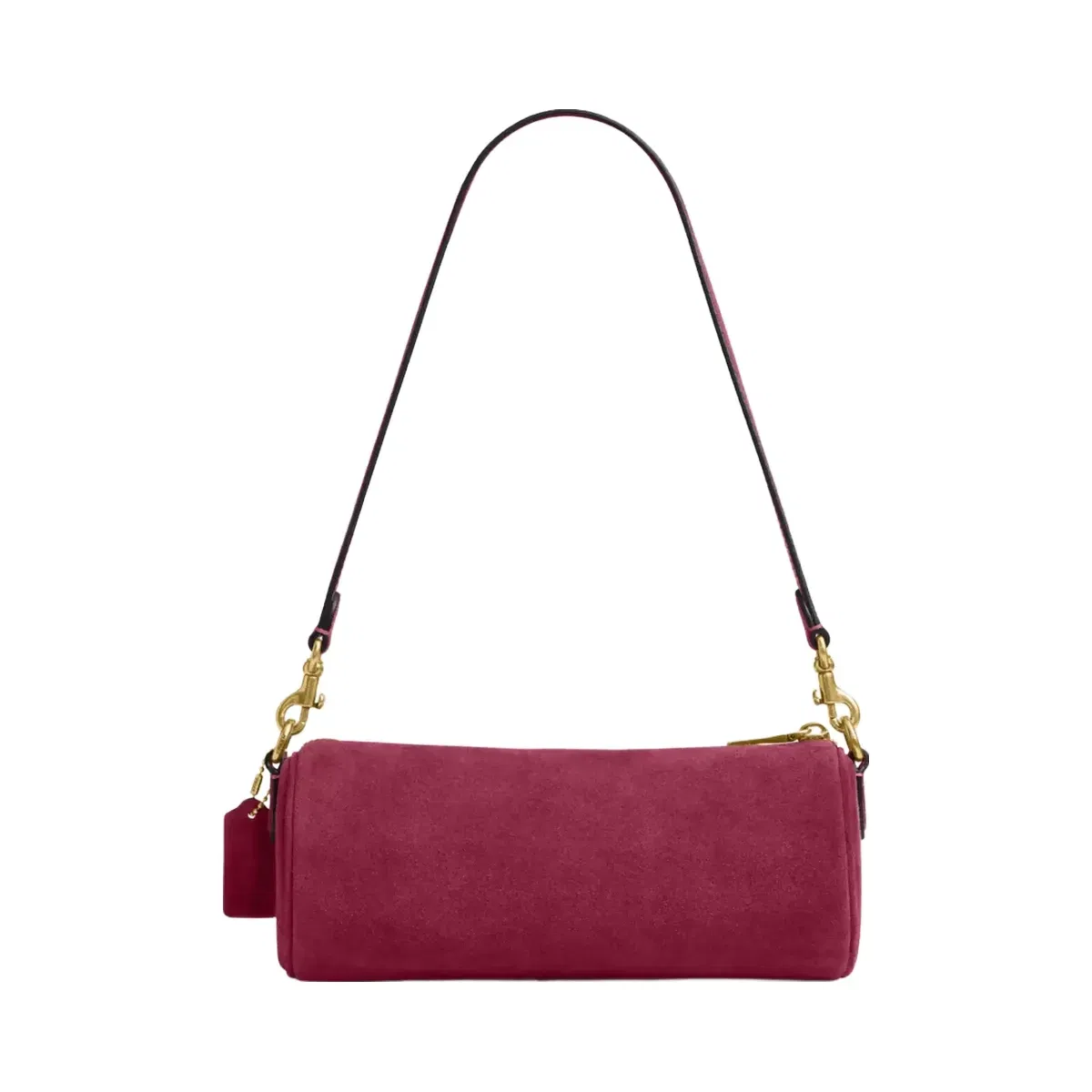 Coach Barrel Bag in Brass Dark Fuchsia