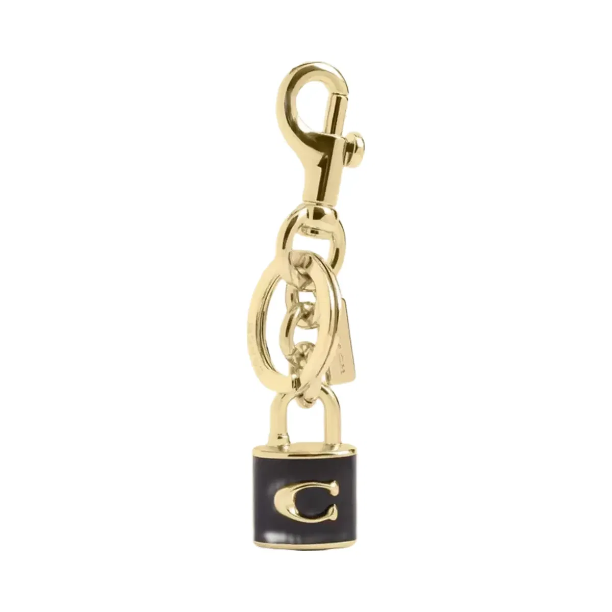 Coach Lock Bag Charm in Gold Black