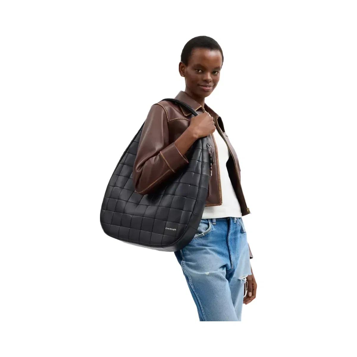 Coach Alter/Ego Large Crescent Shoulder Bag in Black 2