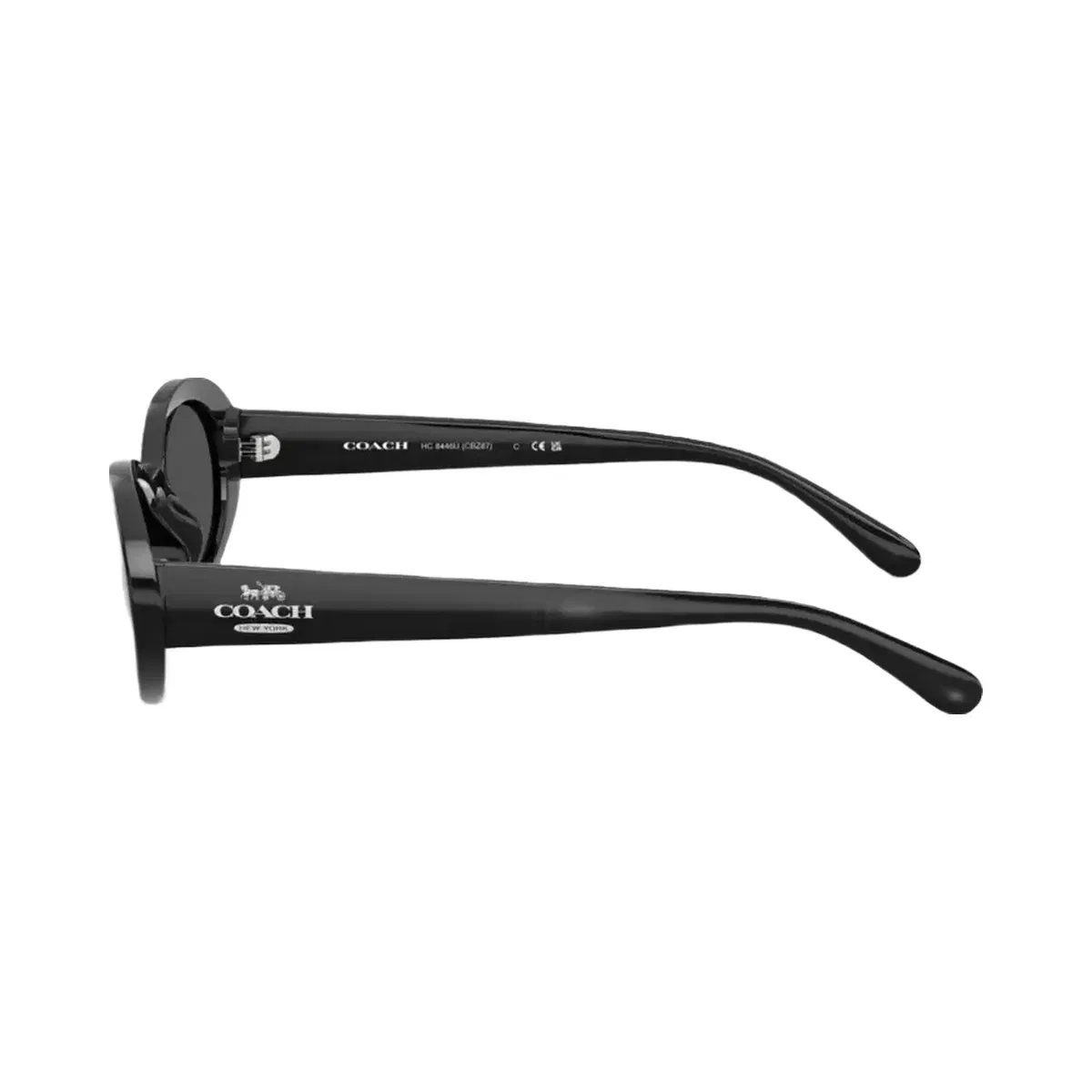 Coach Narrow Oval Sunglasses in Black