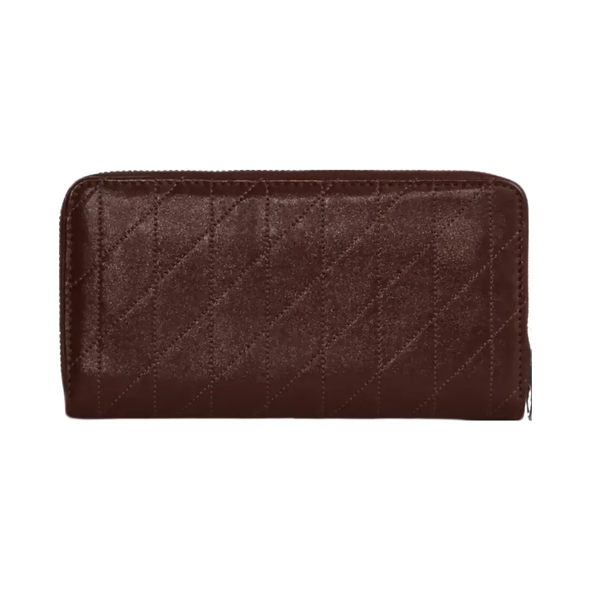 Coach Long Zip Around Wallet With Quilting in Silver Maple