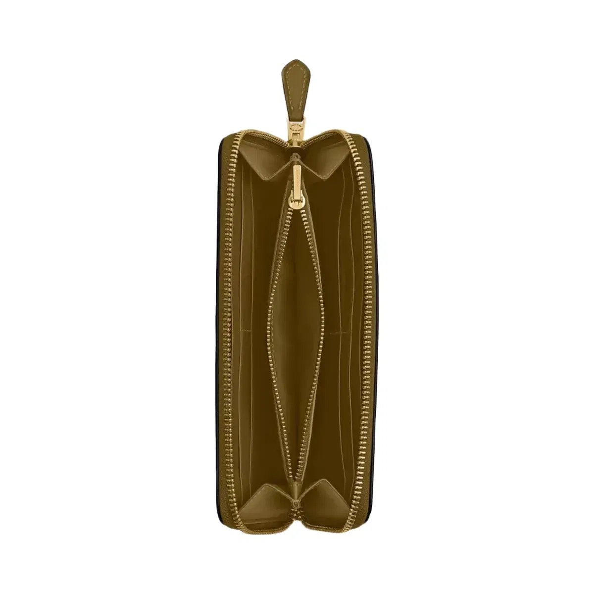 Coach New York Slim Accordion Zip Wallet in Brass Muted Olive