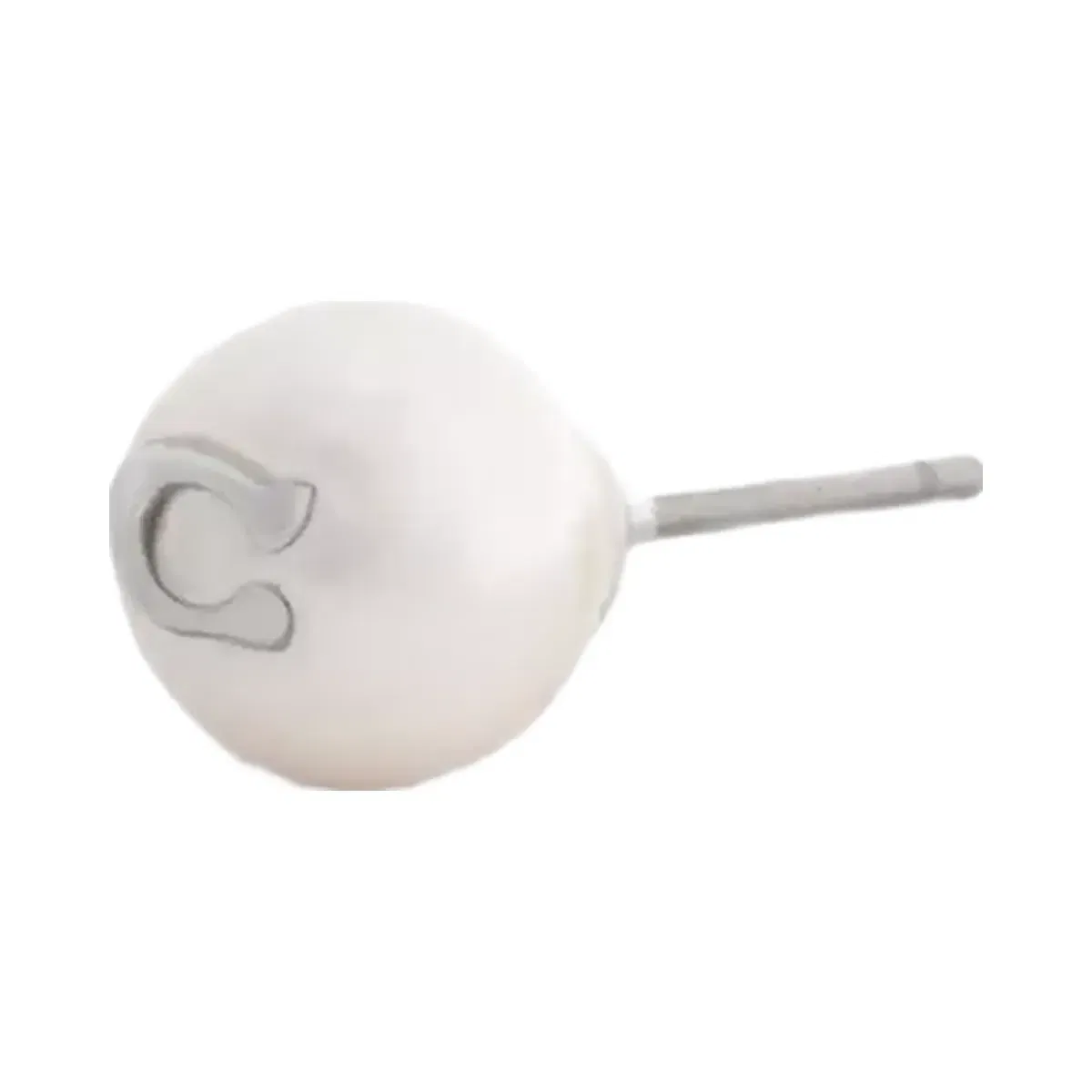Coach Signature Pearl Stud Earrings in Silver Pearl