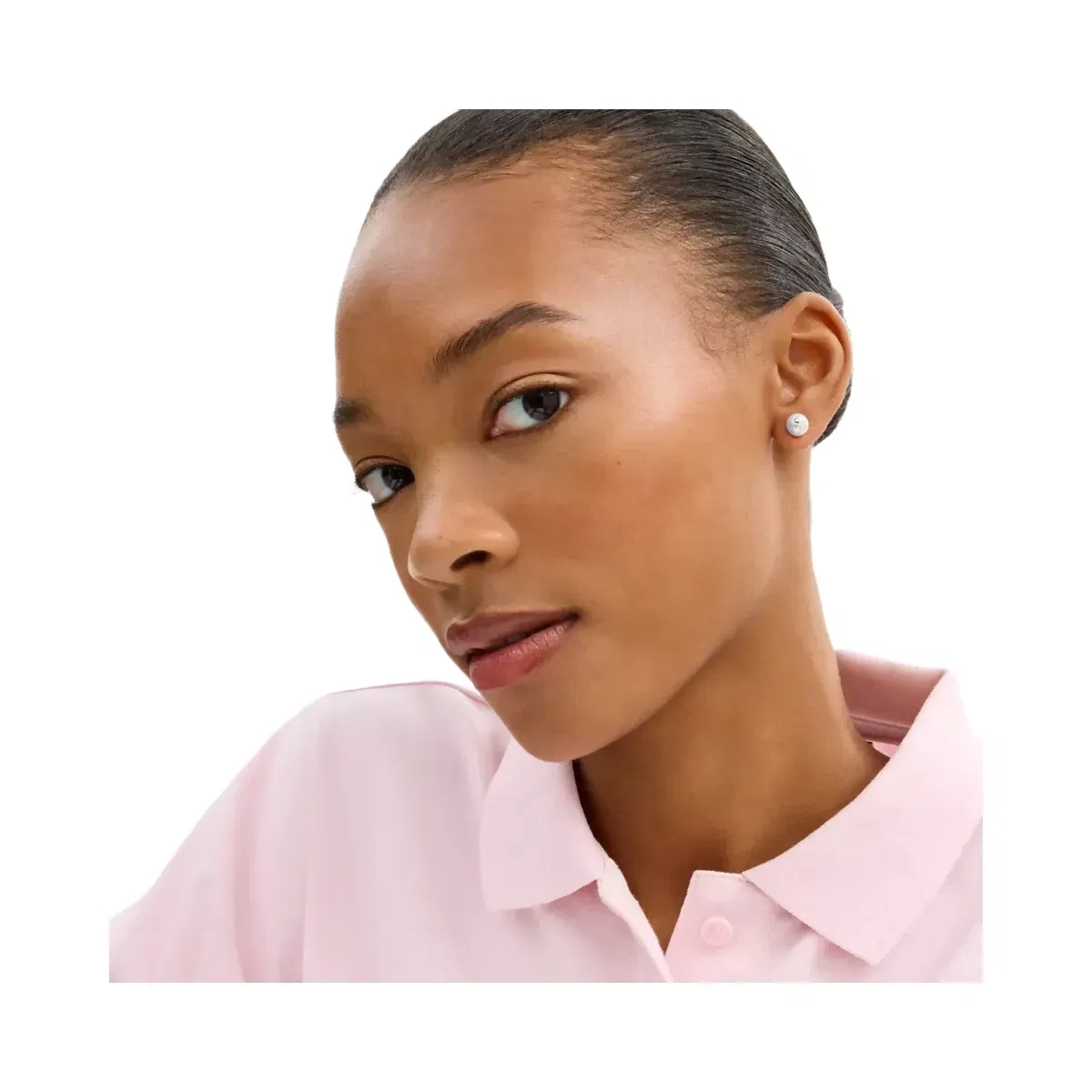 Coach Signature Pearl Stud Earrings in Silver Pearl