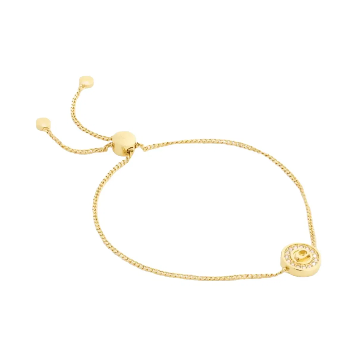 Coach Signature Pavé Coin Slider Bracelet in Gold
