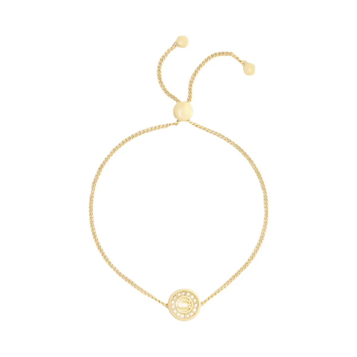 Coach Signature Pavé Coin Slider Bracelet in Gold