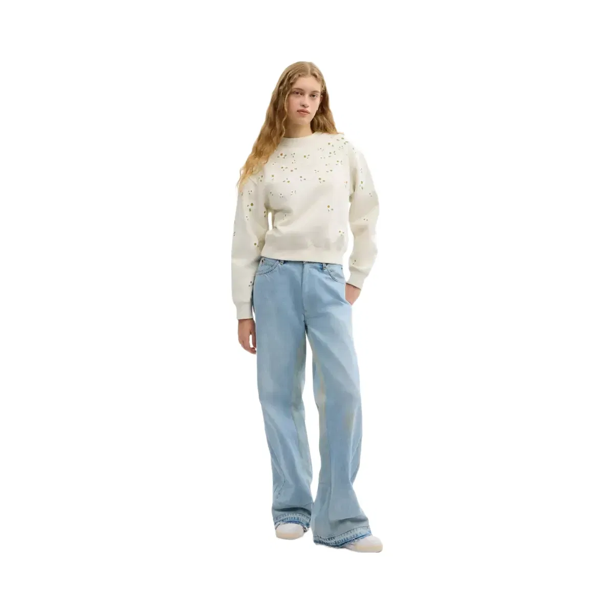 Coach Floral Crewneck Sweatshirt in Cream