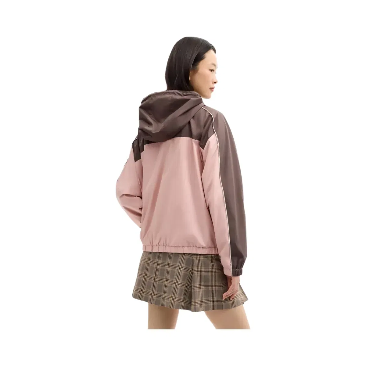 Coach Hooded Windbreaker in Chestnut Soft Pink