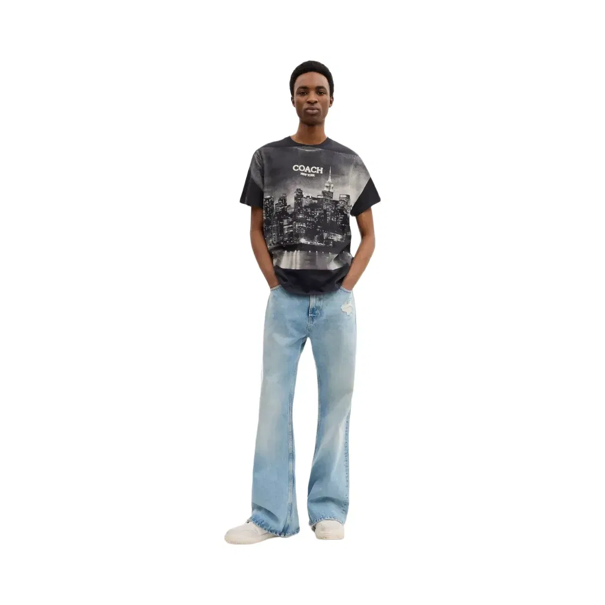 Coach Postcard T - Shirt in Black