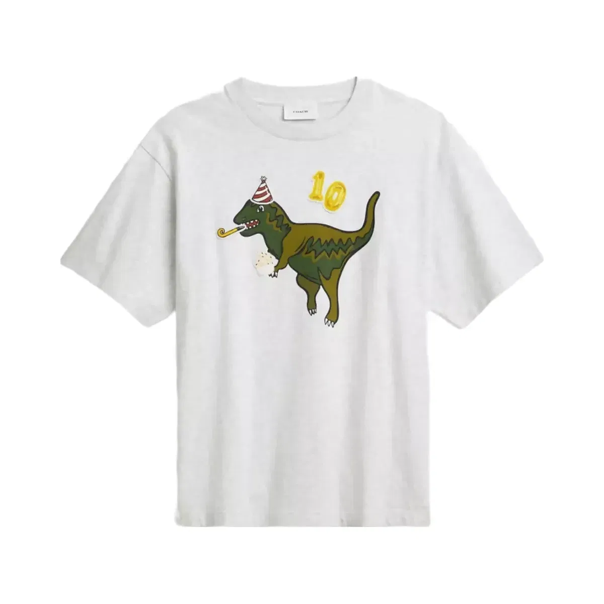 Coach Rexy 10th Birthday Relaxed T - Shirt In Organic Cotton in Heather Grey