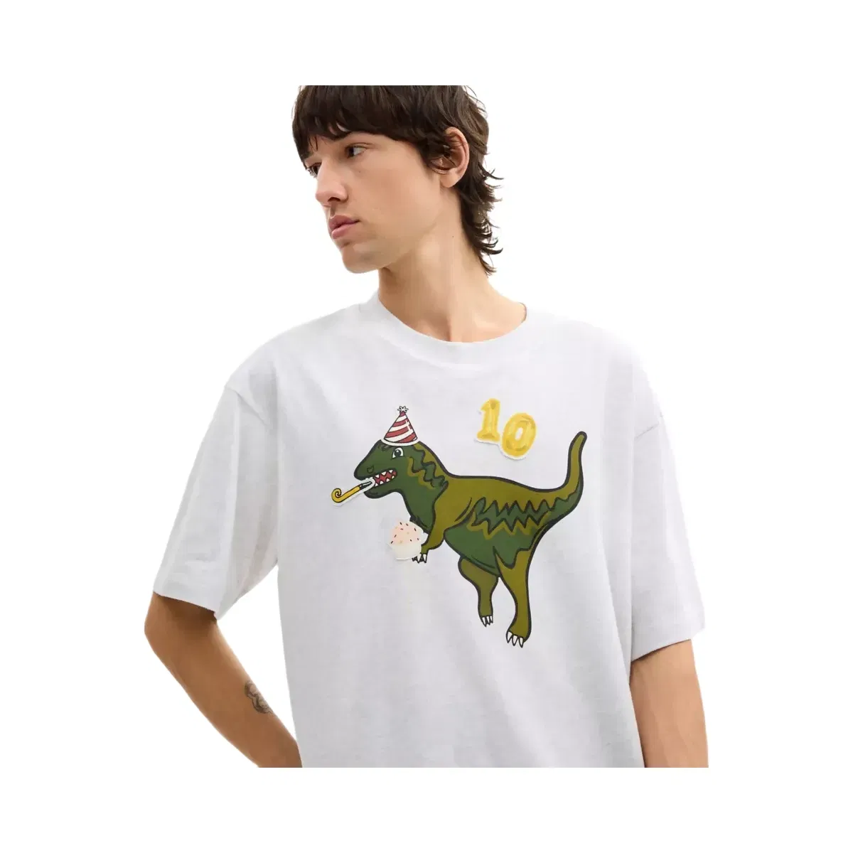 Coach Rexy 10th Birthday Relaxed T - Shirt In Organic Cotton in Heather Grey