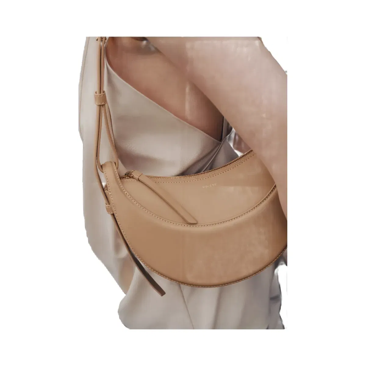 Polène Numéro Dix Smooth Leather Bag Beige