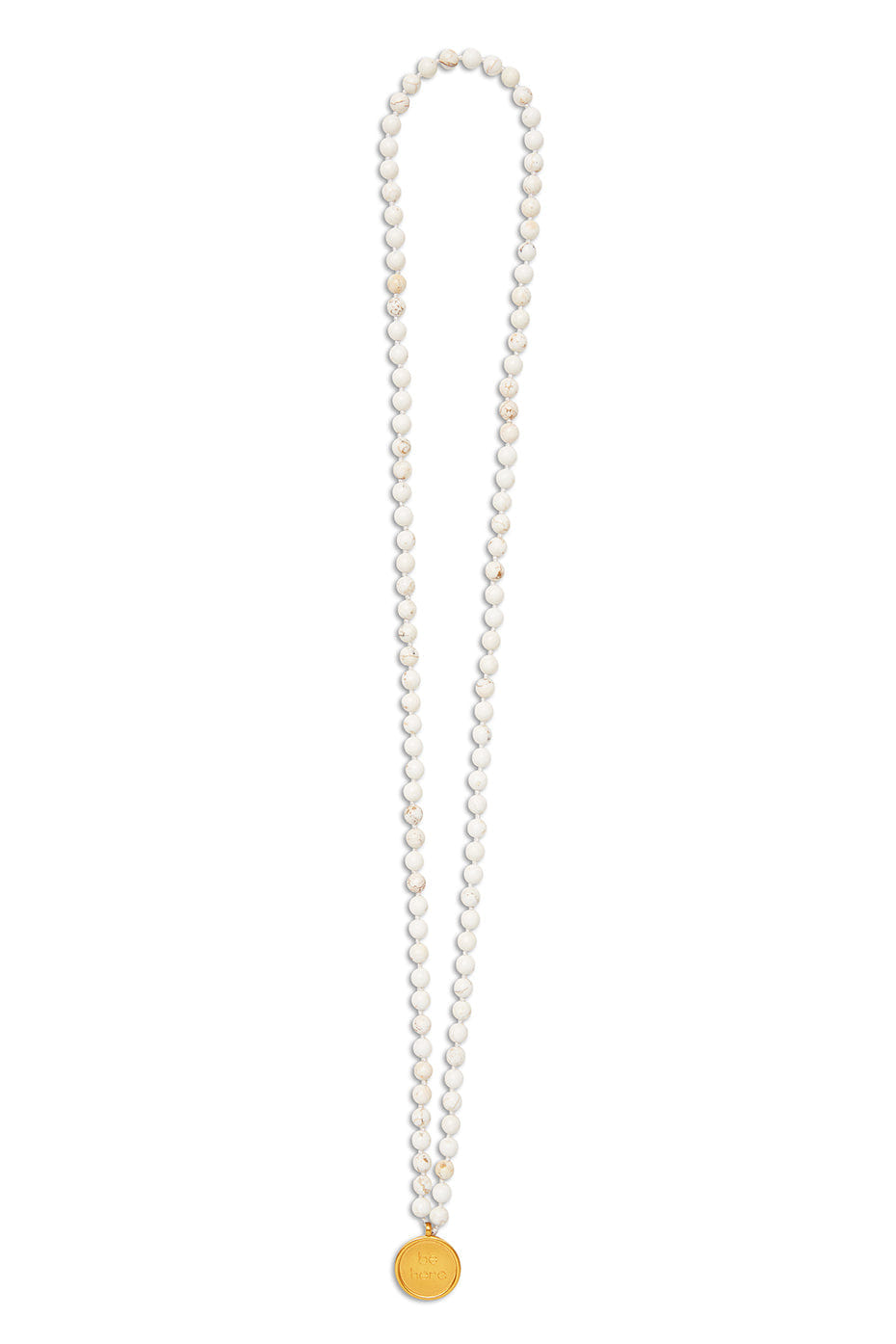 ALO Yoga White Turquoise Mala Necklace