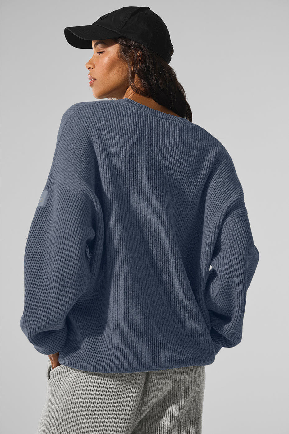 ALO Yoga Women'S Domain Rib Knit Crew Sweater