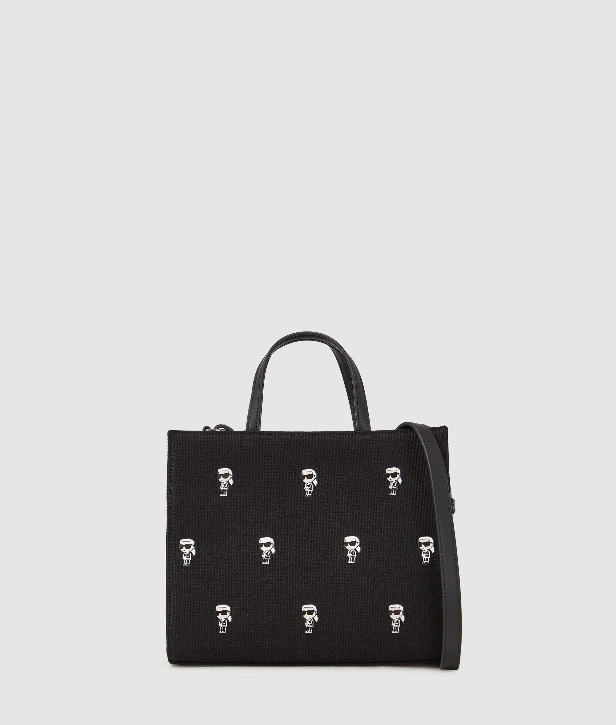 KarlLagerfeld Ikon All - Over - Print Tote Bag Black