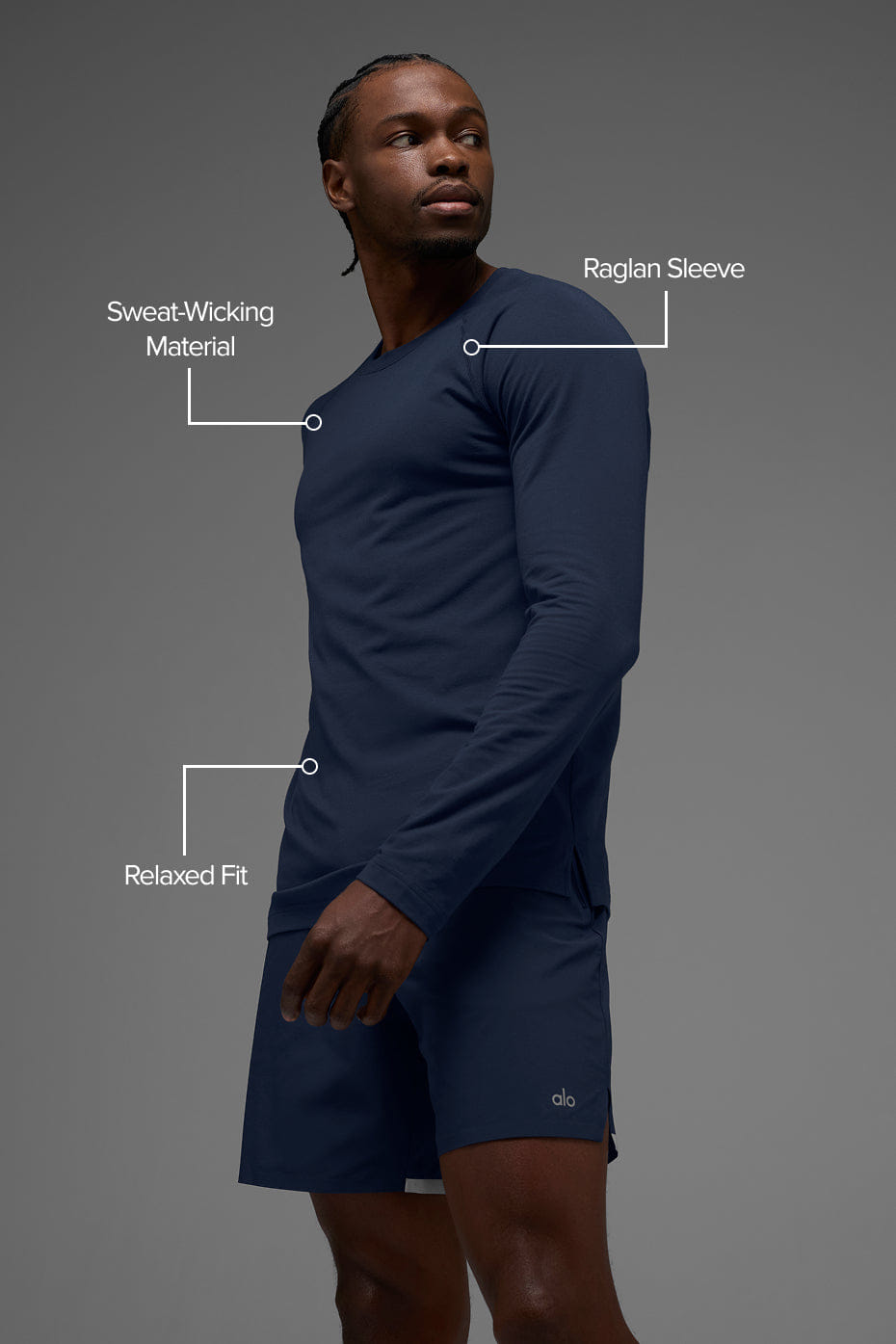 ALO Yoga Alo Vapor Crewneck Long Sleeve