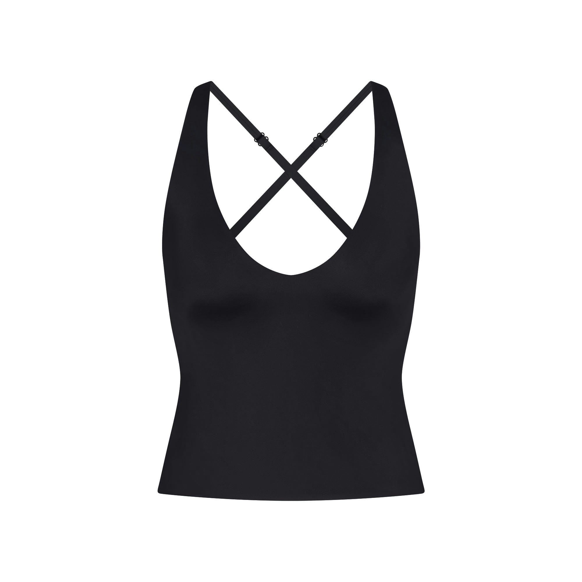 Skims Nikeskims Shine V - Neck Tank Obsidian