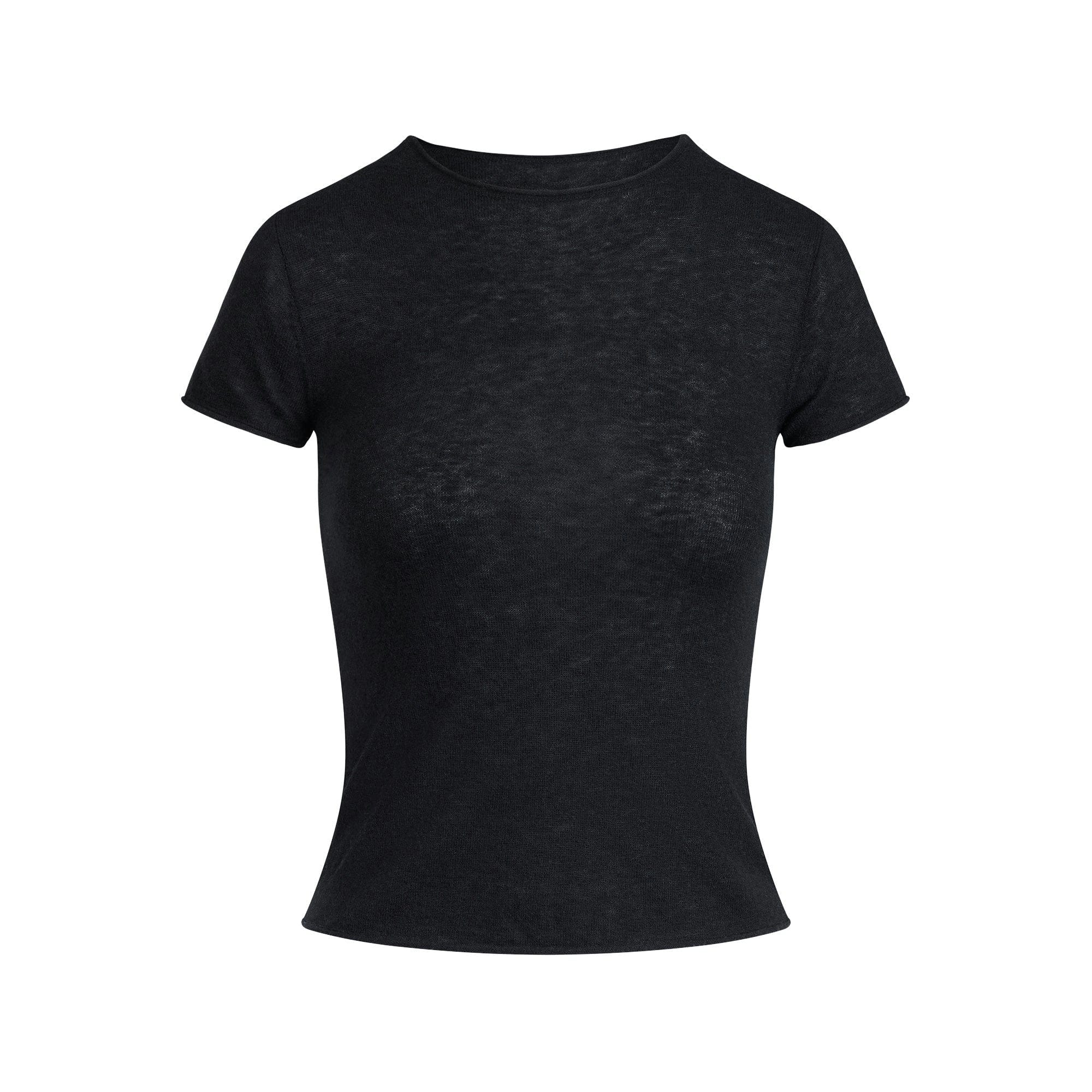 Skims Featherweight Cashmere T-Shirt Onyx