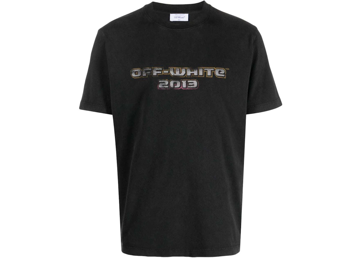 Off - White Logo - Print Cotton T - Shirt Black