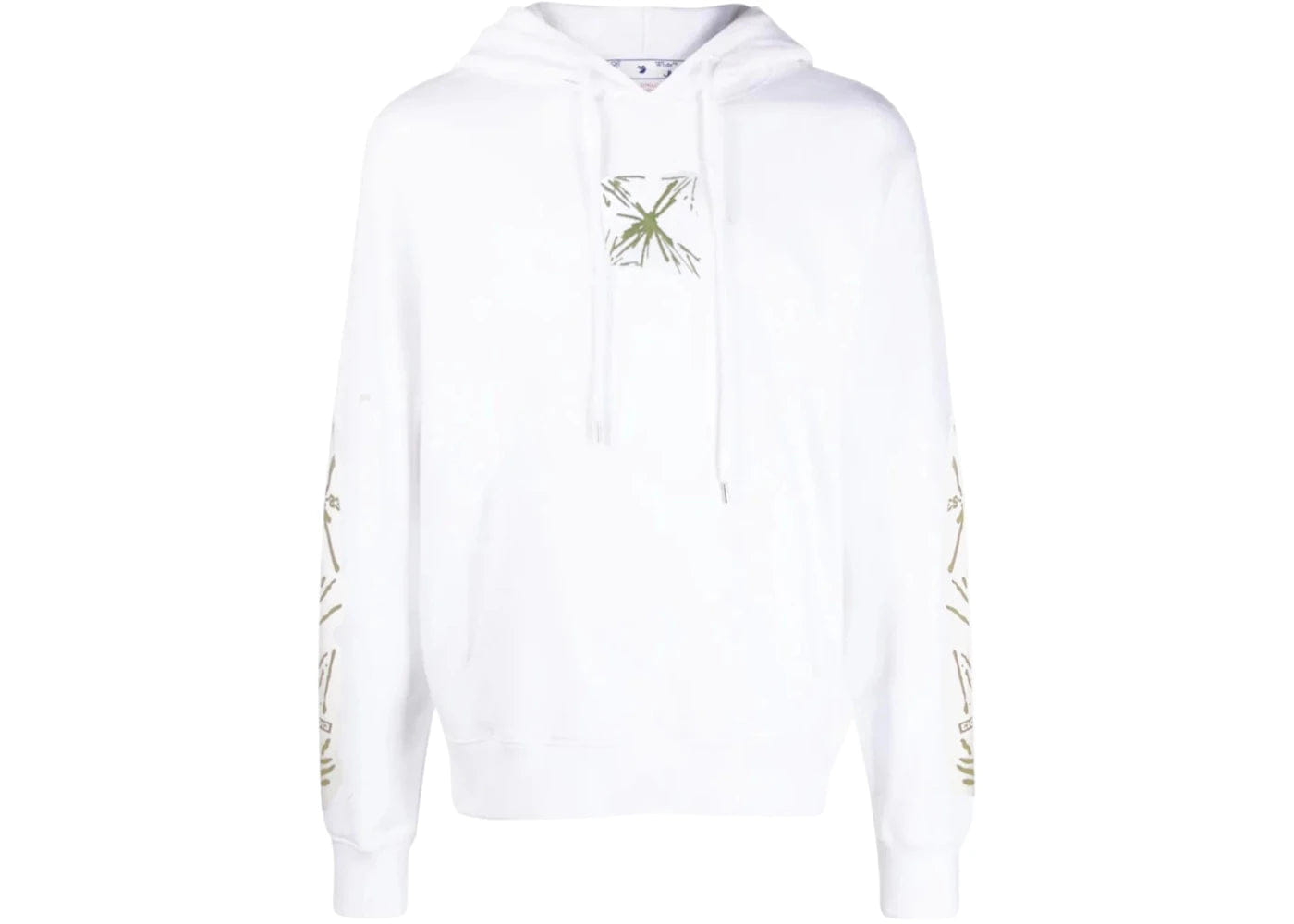Off - White Splash Arrow Skate Fit Hoodie White