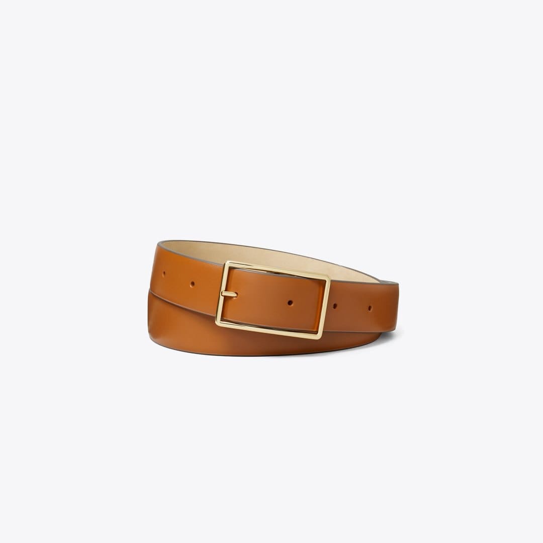 Tory Burch Gigi Belt Aged Tan / GOLD