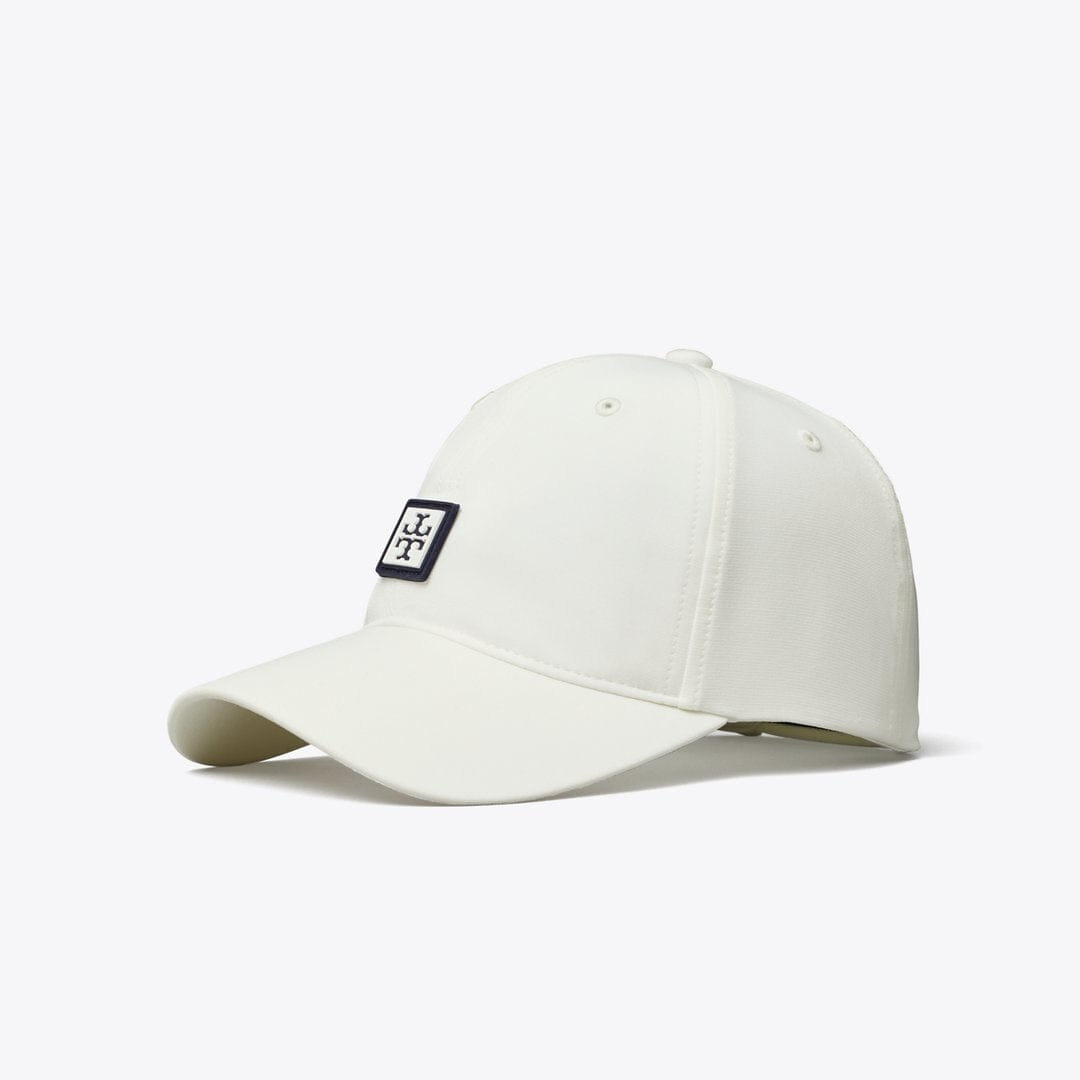 Tory Burch Logo Elastic Cap Snow White