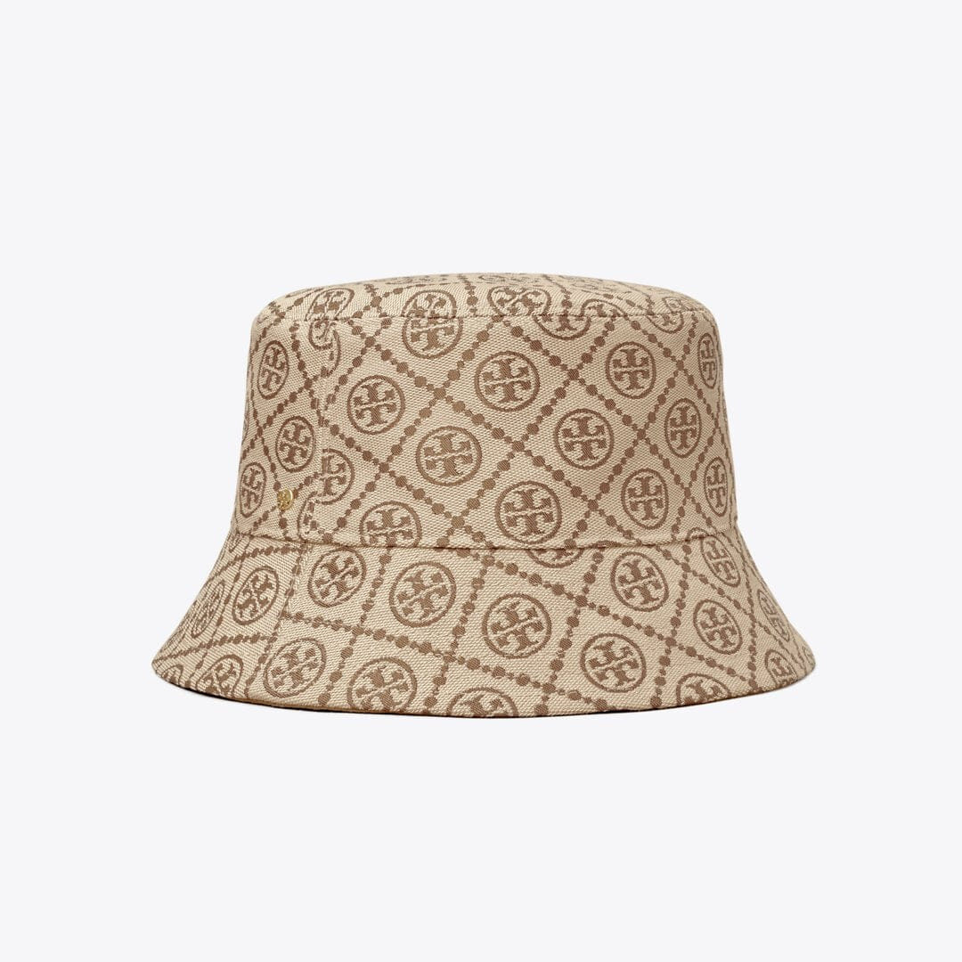 Tory Burch T Monogram Short - Brim Bucket Hat Hazel