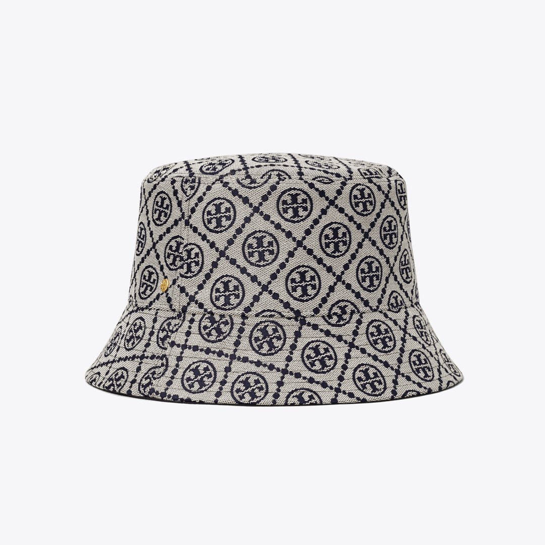 Tory Burch T Monogram Short - Brim Bucket Hat Tory Navy