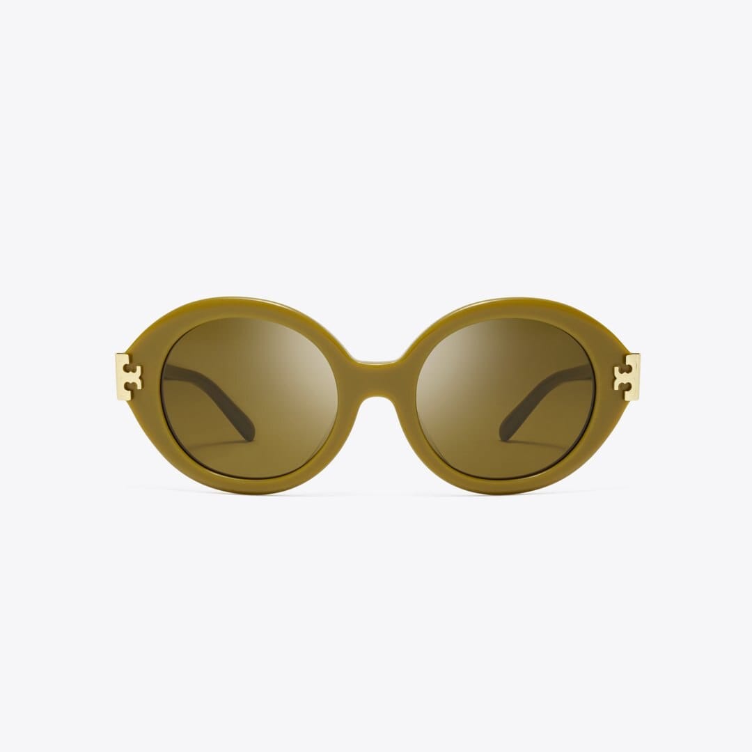 Tory Burch Eleanor Oval Sunglasses OLIVE GREEN/OLIVE BROWN