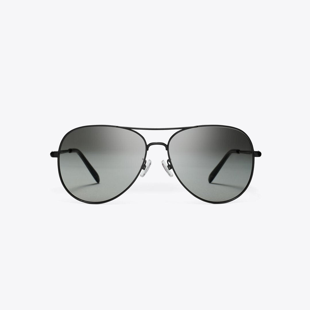Tory Burch Eleanor Pilot Sunglasses BLACK/GREY GRADIENT