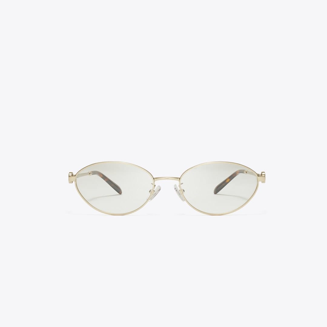 Tory Burch Miller Metal Oval Eyeglasses SHINY LIGHT GOLD