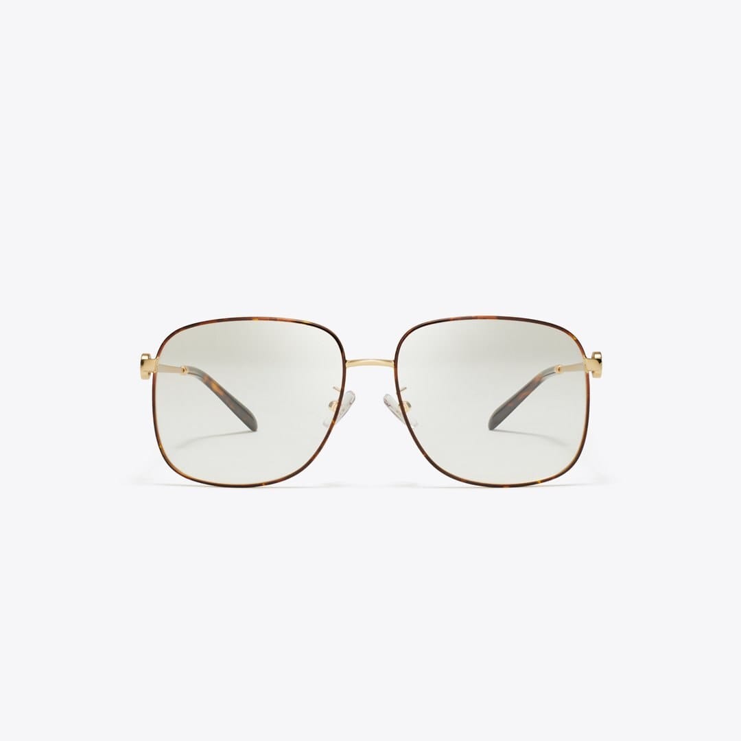 Tory Burch Miller Metal Square Eyeglasses GOLD