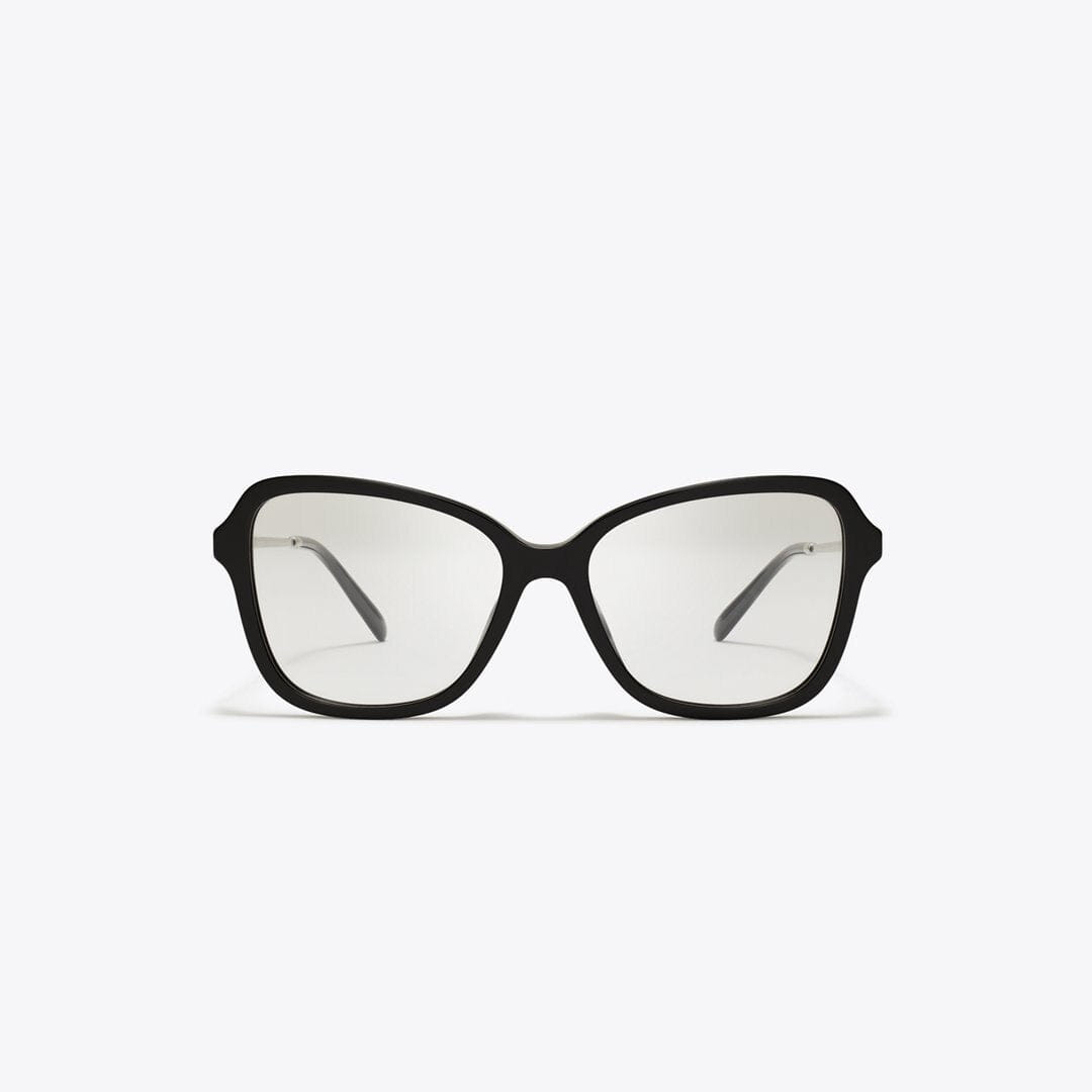 Tory Burch Miller Oversized Butterfly Eyeglasses BLACK/SILVER