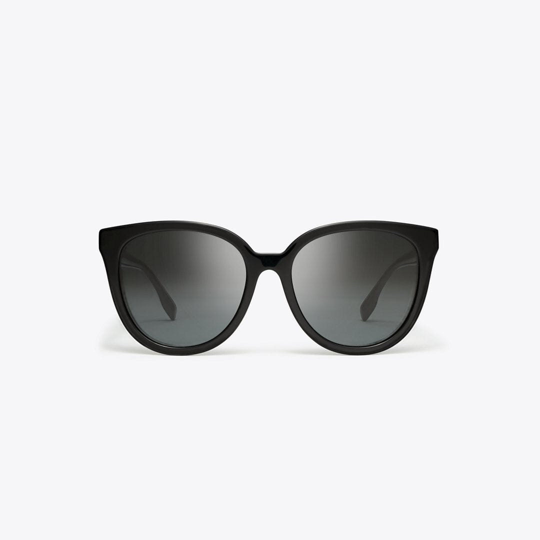 Tory Burch Miller Round Sunglasses BLACK/DARK GREY