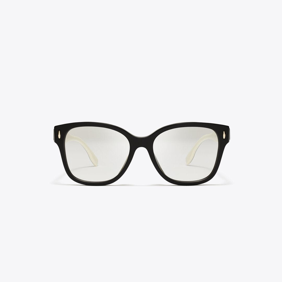 Tory Burch Miller Square Eyeglasses BLACK/IVORY