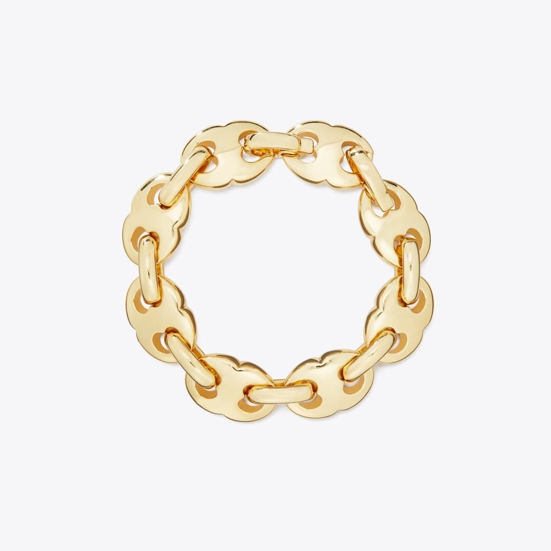 Tory Burch Gemini Link Bracelet Light Brass