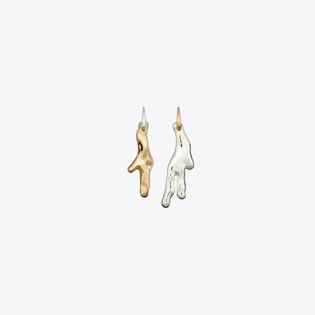 Tory Burch Curiosity Coral Drop Earring Light Silver / Light Brass