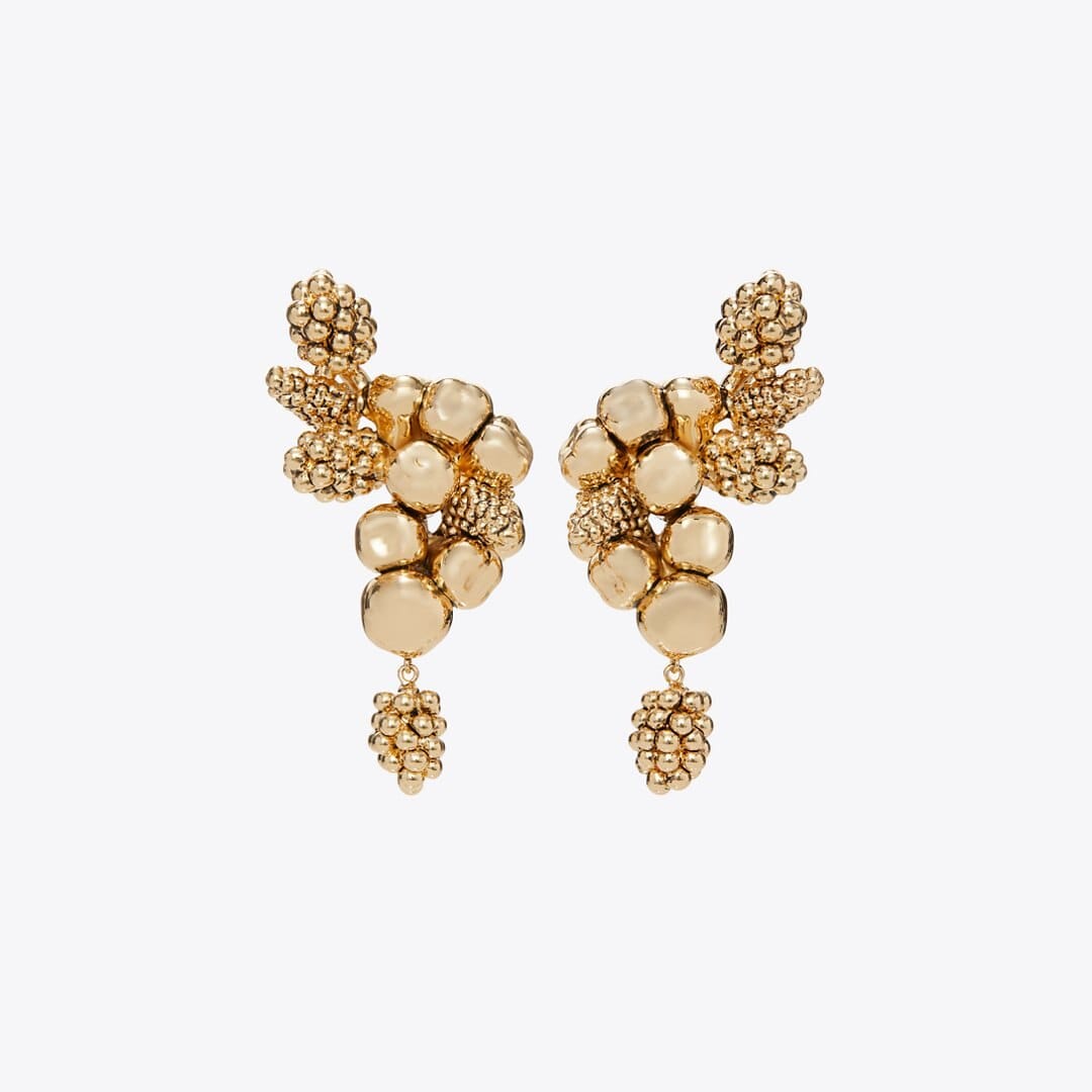 Tory Burch Fruit Earrings Light Brass