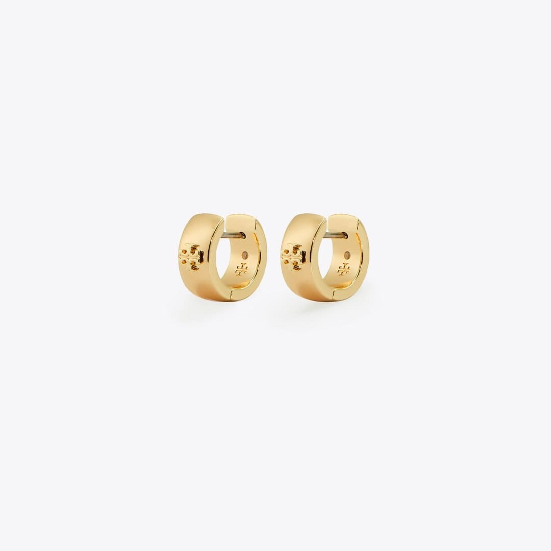 Tory Burch Icon Huggie Earrings Tory Gold