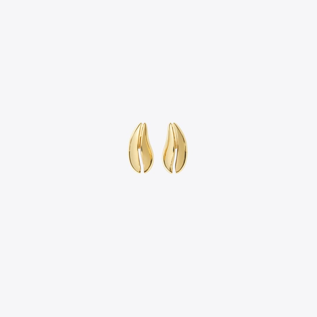 Tory Burch Mini Pierced Earrings Light Brass