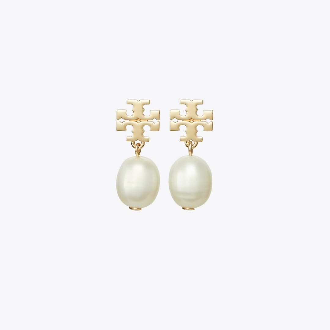 Tory Burch Moondance Pearl Drop Earrings Tory Gold/Ivory