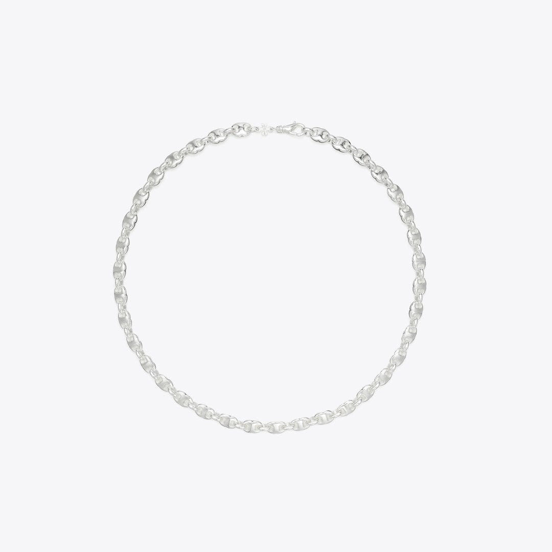 Tory Burch Gemini Link Delicate Necklace Light Silver