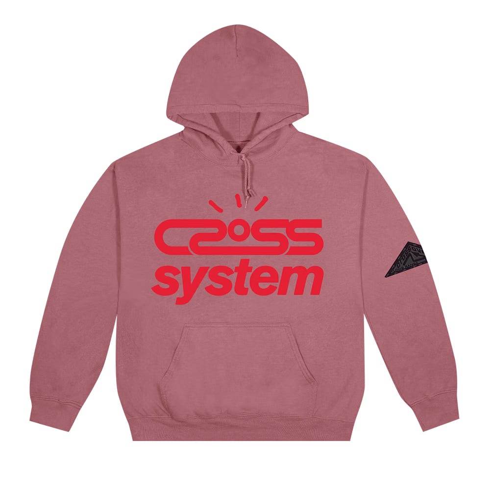 Cactus Jack by Travis Scott Cross System Hoodie Washed Pink