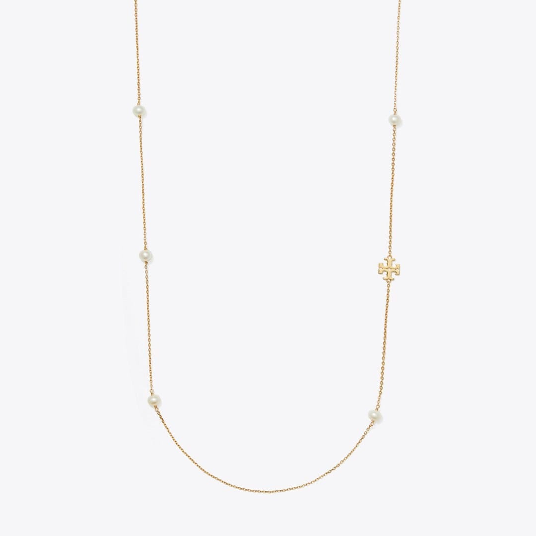 Tory Burch Moondance Long Pearl Necklace Tory Gold / Pearl