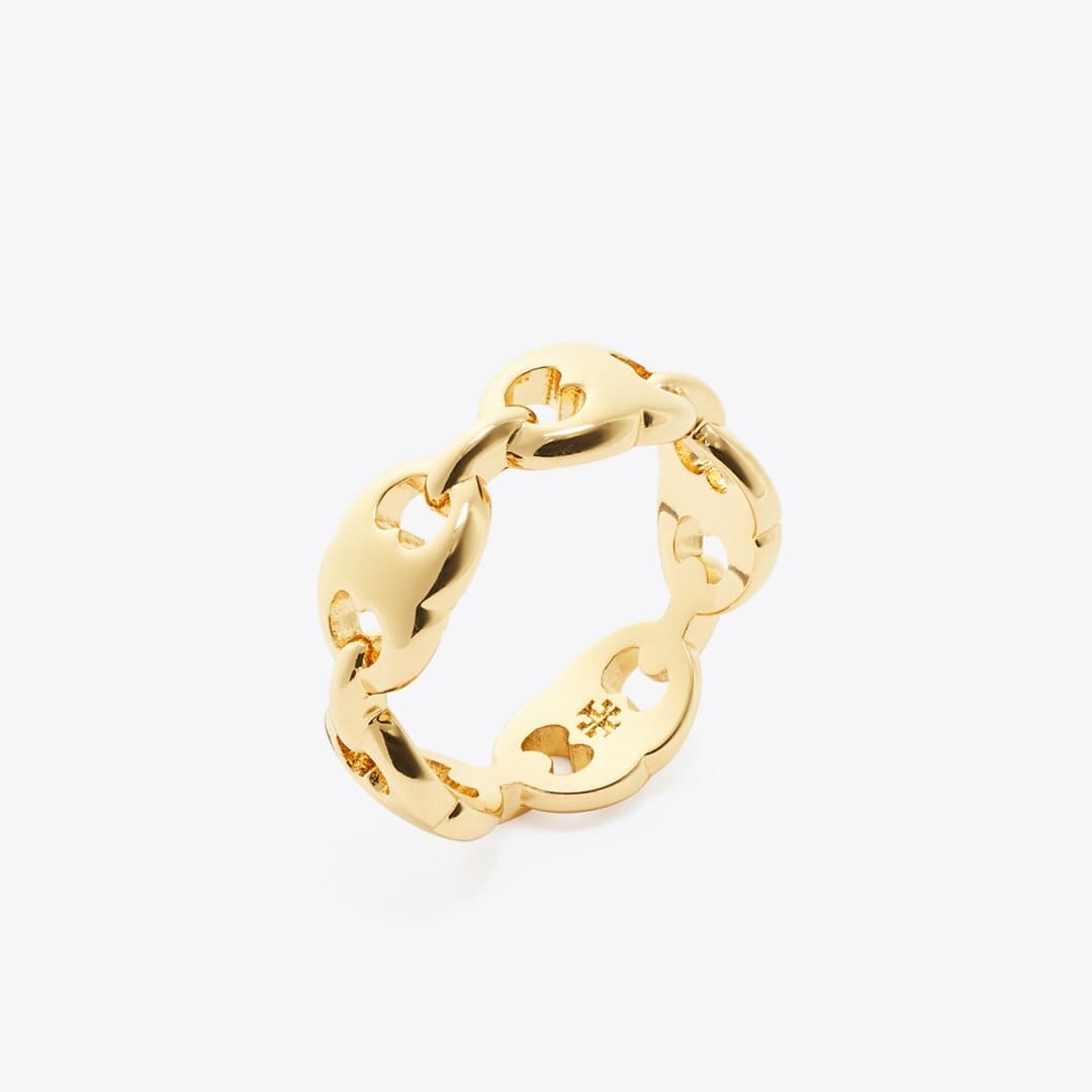 Tory Burch Gemini Link Ring Light Brass