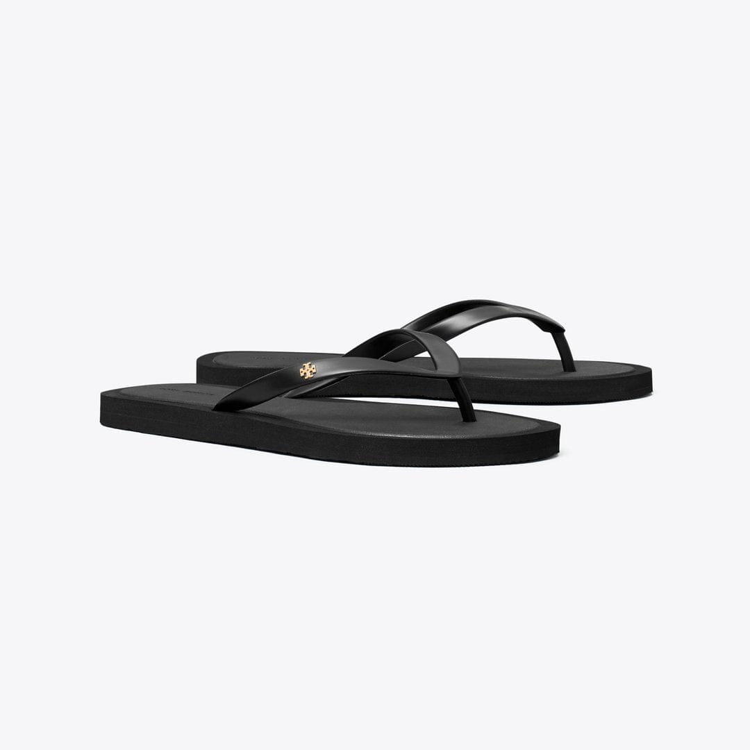 Tory Burch Kira Padded Flip - Flop PERFECT BLACK / GOLD