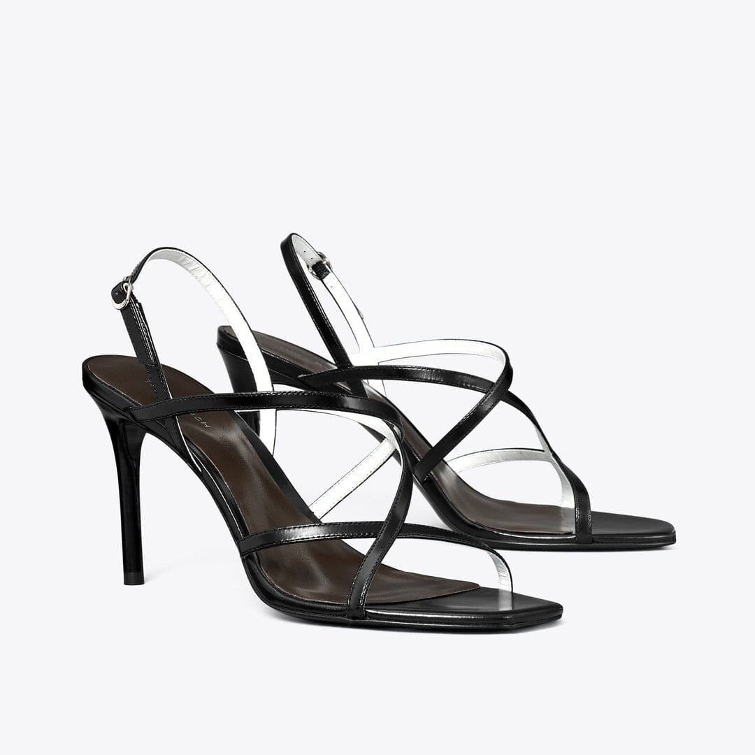 Tory Burch Multi - Strap Heeled Sandal PERFECT BLACK