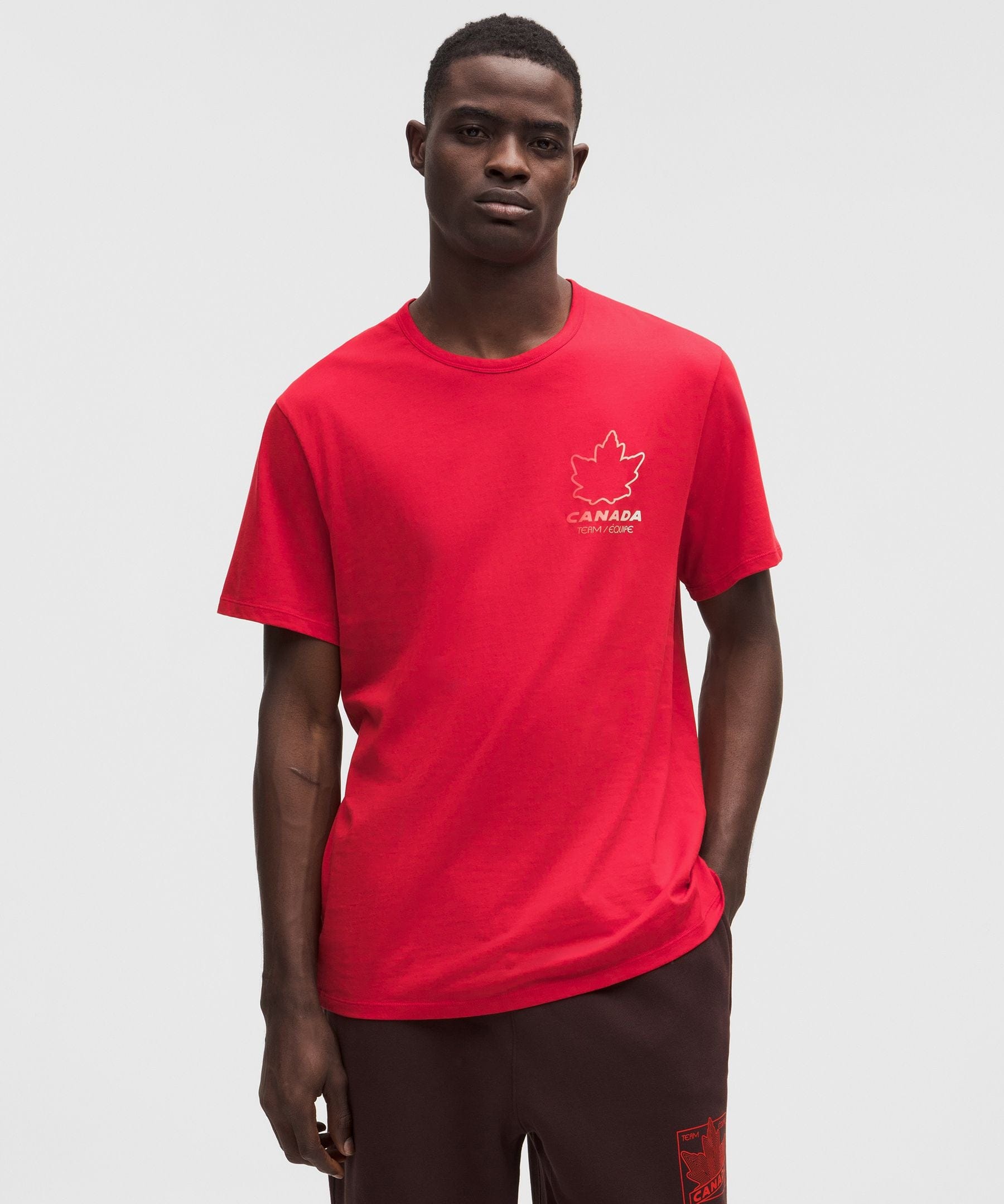 Lululemon Team Canada Men's Cotton Jersey Graphic T - Shirt *COC Logo