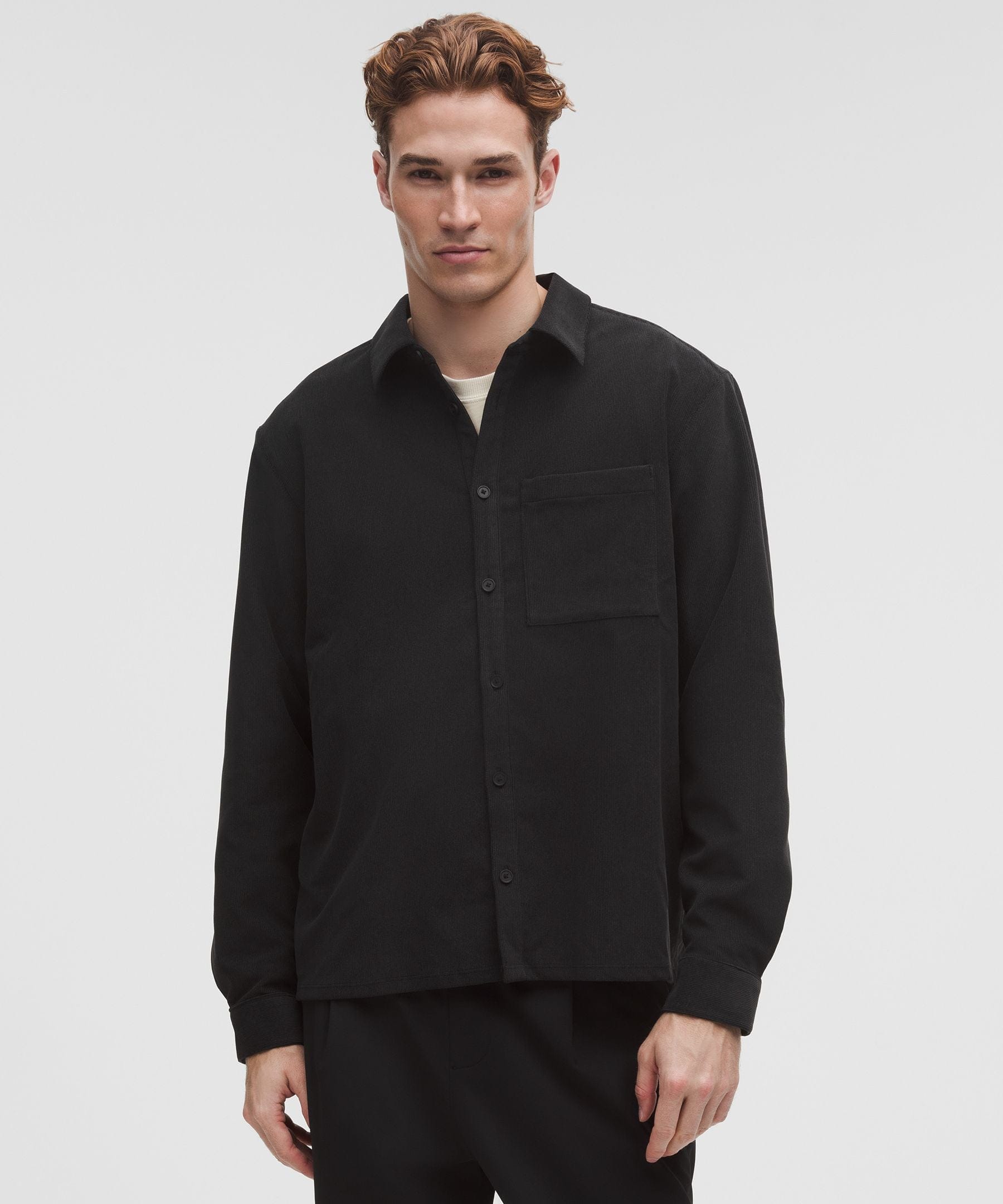Lululemon Corduroy Relaxed - Fit Long - Sleeve Button - Up Shirt